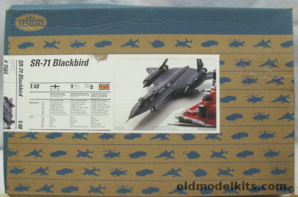 Testors 1/48 SR-71A or SR-71B or CIA A-12/M-12, 7584 plastic model kit